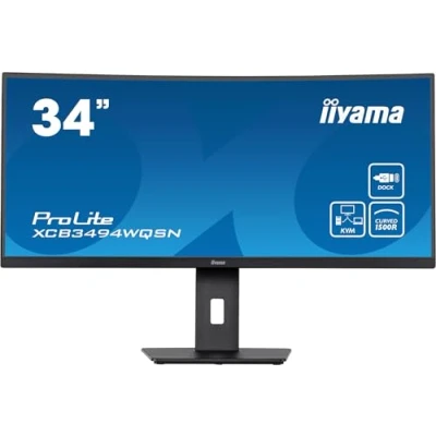 Immagine di Iiyama ProLite XCB3494WQSN B5 Business Monitor LED ERP G (A G) 86.4 cm (34 pollici) 3440 x 1440 Pixel 21:9 0.4 ms HDMI ™, DisplayPort, Cuffie (jack da 3,5