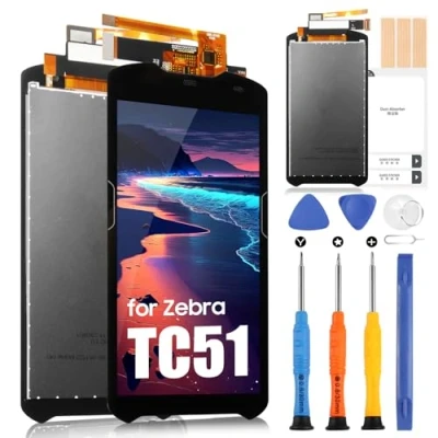 Immagine di LCD Schermo per Zebra TC51 Sostituzione TC510K TC56 Display / Screen Touchscreen Digitazer Assembly con Riparazione Kit(Nero)