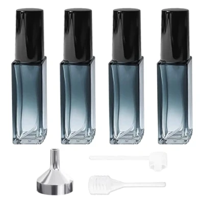 Immagine di EHDWXVZM Flaconi per l&#039;erogazione di profumo da 4 pezzi, strumenti 3 atomizzatore profumo, flacone liquido ricaricabile, campioni