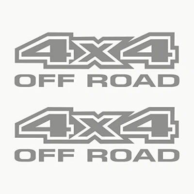Immagine di Autodomy Confezione Adesivi 4x4 SUV off Road 2 Pezzi per Auto (Argento)