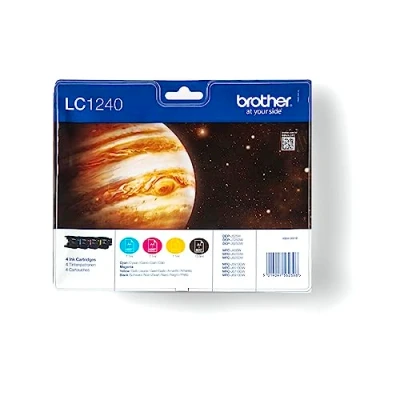 Immagine di Brother LC1240VALBP Cartucce InkJet Originali, Capacità Standard, Fino a 600 Pagine, per Stampanti MFC J430W/ J625DW/ J825DW/ J5910DW/ J6510DW/ J6710DW/ J6910DW, MultiPack, Nero/Ciano/Magenta/Giallo