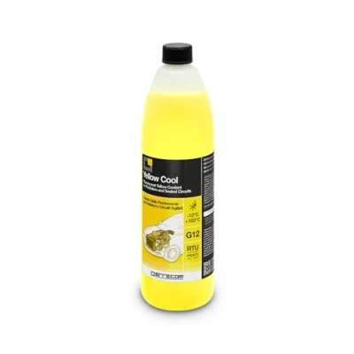 Immagine di ERRECOM Yellow Cool, Liquido Radiatore Giallo Fluorescente 10C/+103C, antigelo G12 con Pacchetto inibitore a Base Organica Oat, Pronto all’Uso, 1 Litro