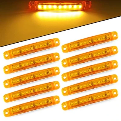 Immagine di Yifengshun 10pcs 9 LED luce di posizione laterale anteriore e posteriore 12V per camion del camper van (giallo)