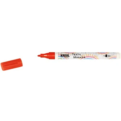 Immagine di Kreul Javana Texi Mäx 90662 Sunny Fabric Paint Pen, Fine, 1, 2 mm, colore: rosso