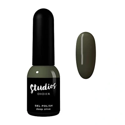 Immagine di Didier Lab Studios Smalto Semipermanente Unghie Deep Olive Gel UV LED Ricco di Pigmenti Lunga Durata e Facile da Usare Colori Smalti per 8ml