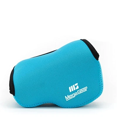 Immagine di MegaGear custodia ultraleggera in neoprene, borsa protettiva per Sony Alpha A6400, A6500, A6300, A6000 16 50 mm con moschettone un facile trasporto (Blu)