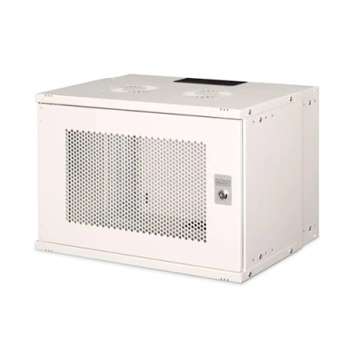 Immagine di DIGITUS armadio di rete rack 19 pollici 7 U non montato montaggio a parete profondità 400 mm portata 60 kg porta in acciaio perforato serie SOHO Pro grigio