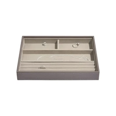 Immagine di Stackers Jewellery Box Porta Gioielli, Stile Classico, per Anelli e bracciali, Grigio