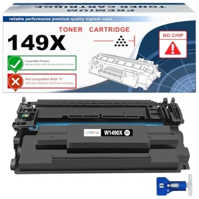 Immagine di Compatibile 149X W1490X (149A W1490A) Cartuccia di Toner 9500 Pagine per HP LaserJet 4002dw 4002dn MFP 4102dw 4102fdw 4102fdn Stampanti [Senza chip, Con strumenti]