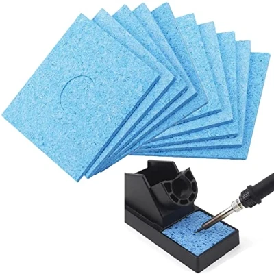 Immagine di DHER La Pulizia Della Punta Di Saldatura Spugna Per 10 Pezzi Del Saldatore Addensato 5,5 * 5,5Cm Quadrato Resistente Alle Alte Temperature Testa