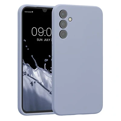 Immagine di kwmobile Custodia Compatibile con Samsung Galaxy A34 5G Cover Back Case per Smartphone in Silicone TPU Protezione Gommata blu chiaro matt