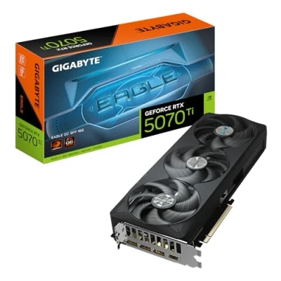 Immagine di Gigabyte GeForce RTX 5070 Ti EAGLE OC SFF 16G Scheda Grafica 16GB GDDR7, 256 bit, PCI E 5.0, 2542 MHz Core Clock, 3 x DP 2.1a, 1 HDMI 2.1b, NVIDIA DLSS 4, GV N507TEAGLE 16GD