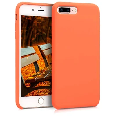 Immagine di kwmobile Cover per Apple iPhone 7 Plus/iPhone 8 Plus Custodia Back Case Smartphone in Silicone TPU Protezione Gommata arancione