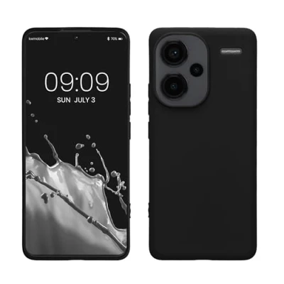 Immagine di kwmobile Custodia Compatibile con Xiaomi Redmi Note 13 Pro+ 5G / Pro Plus Cover Back Case per Smartphone in Silicone TPU Protezione Gommata nero matt