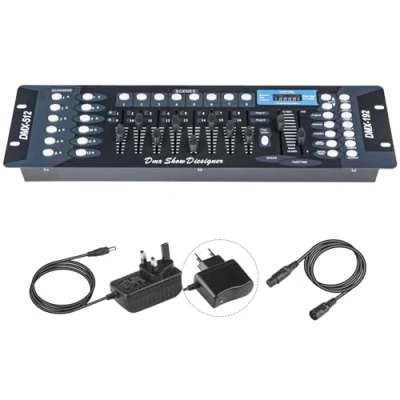 Immagine di Centralina Dmx 192 Canali Controller per Dmx, Luci 512 Mixer Dmx512 Console Luci, Stage Light Board dj Lighting l&#039;illuminazione