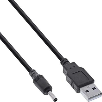 Immagine di InLine® Cavo adattatore di alimentazione USB DC maschio a 3,5 x 1,35 mm, nero, 3 m