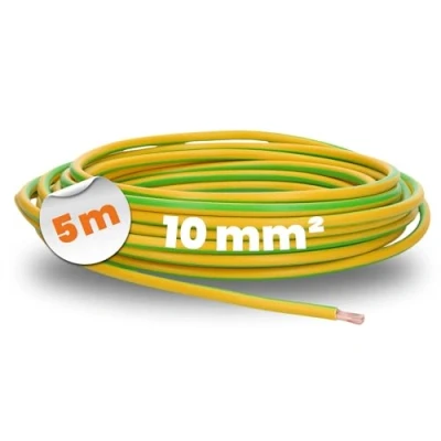 Immagine di 5 m Lapp 4520005 H07V K 10 mm² verde giallo, cavo di messa a terra, cablaggio, flessibile, singolo in PVC, mm2, cablaggio