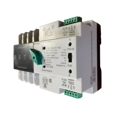 Immagine di A2ZWORLD Interruttore di Trasferimento Automatico, ATS 4P 100A, Commutatore Trasferimento, Selettori Elettrici, Doppia Alimentazione
