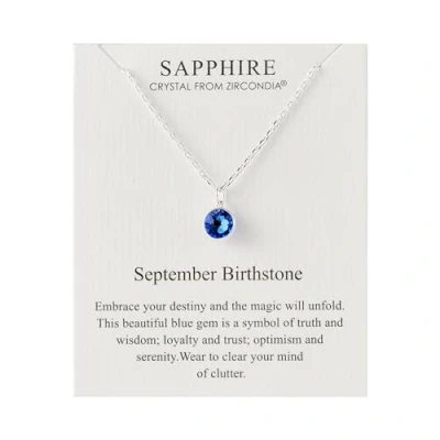 Immagine di Philip Jones Settembre (Zaffiro) Collana Birthstone Creata con Cristalli Zircondia®