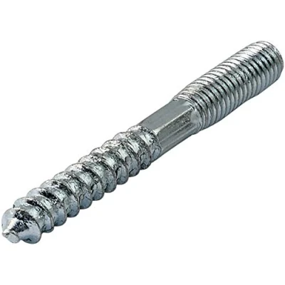 Immagine di AERZETIX Set di 10 vite a doppio filetto Prigioniero Punto Metallo/Legno con o senza tasselli Ø8x70mm Acciaio zincato Colore argento C44778