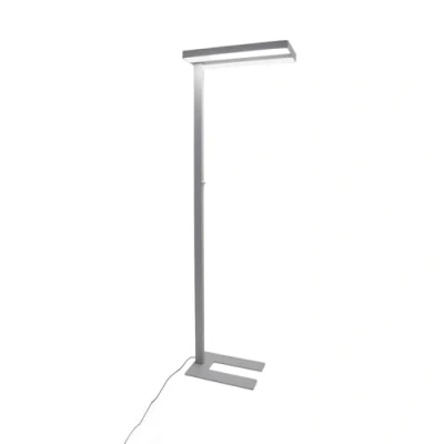 Immagine di Lampade da terra per Ufficio &#039;Logan&#039; dimmerabile colore Grigio, in Alluminio ad es. Studio &amp; (2 luci, lampadina inclusa) di Arcchio lampada ufficio, postazione lavoro