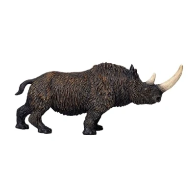 Immagine di MOJO Woolly Rhino preistorico animale giocattolo figura dinosauro estinto per gioco e collezione