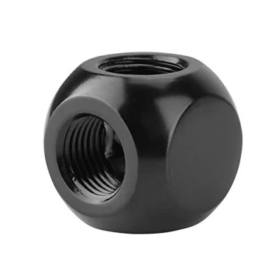 Immagine di ASHATA Adattatore per Raccordo di Raffreddamento ad Acqua PC a 3 Vie, Filettatura Interna G1/4 Connettore Tubo Vie in Ottone