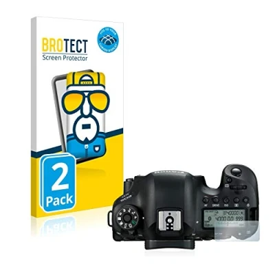 Immagine di brotect Pellicola Copertura Completa per Canon EOS 6D Mark II (display a spalla) (2 Pezzi) Full Cover 3D Curvo