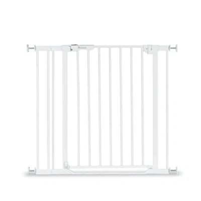 Immagine di hauck Cancelletto di Sicurezza per Bambini Clear Step Autoclose 2 Set con Prolunga Da 9cm Bimbi Base Piatta, 84 89 cm Chiusura Automatica, Nessun Foro Bianco