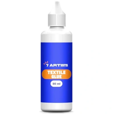 Immagine di 7 Artists Colla per Tessuti 80 ml Resistente Lavaggi Stoffa Trasparente Fabric Glue Lavabile Tessuto