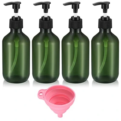 Immagine di 4 Pezzi Bottiglie di Shampoo Vuote, 300 ML Dispenser Sapone a Pompa, Contenitori Plastica, Flaconi Dosatori per Doccia Bagno