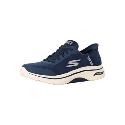 Immagine di Skechers Handfree Slip in Go Walk Arch Fit 2.0 Simplicity 2, Scarpe da Ginnastica Uomo, Tessuto Sintetico Blu Navy, 40 EU