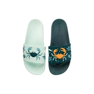 Immagine di Dedoles Ciabatte Donna Uomo &amp; Bambini Sandali per Spiaggia e Piscina con tanti Design Patatine Fiori Volpe Lama Nuvole Ketchup Regalo, Colore: Granchio di mare, Misurare: 40 EU