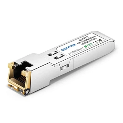 Immagine di QSFPTEK 10/100/1000BASE T SFP RJ45 100m Modulo Connettore Gbic Gigabit di Rame Copper Transceiver per Cisco GLC T/SFP GE T/GLC TA, Mikrotik SRJ01, Supermicro, Portata