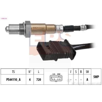 Immagine di EPS 1.998.554 Sonda lambda riscaldato, planare, Filettatura prelubrificata BMW: 3 Coupe, Sedan, 1 Hatchback