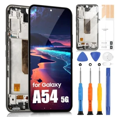 Immagine di OLED Schermo per Samsung Galaxy A54 5G 2023 LCD Display, A546 SM A546B A546V A546U Touchscreen Digitazer Assembly Sostituzione con Riparazione Kit