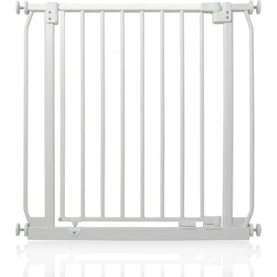 Immagine di Safetots Elite Cancellino di Sicurezza, 71cm 80cm, Bianco Opaco, Cancelletto Sicurezza a Pressione per Scale, Bambini Porte, Barriera Installazione Facile