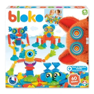 Immagine di BLOKO Set di 60 mostri con occhi e bocca animati A partire da 12 mesi Made in Europe Giocattoli costruzione 503559