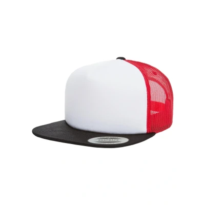 Immagine di Flexfit FOAM Trucker Cappellino, Taglia: One Size, Blk/wht/red