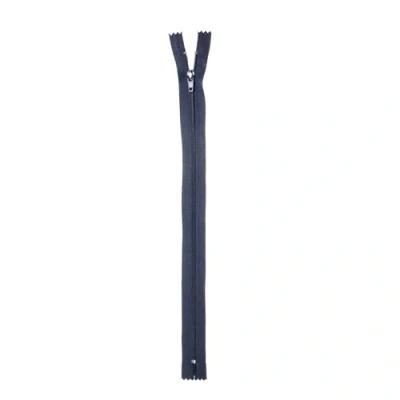 Immagine di Trimz 18 cm ( 17,8 cm) One Way End Stop Zip con Denti 4 mm x 1PCS, Poliestere, Navy, 1