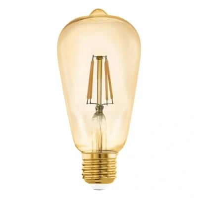 Immagine di EGLO connect.z Smart Home lampadina Led E27, ST64, ZigBee, app e controllo vocale, dimmerabile, bianco caldo, 500 lumen, 5,5 W, vintage ambra
