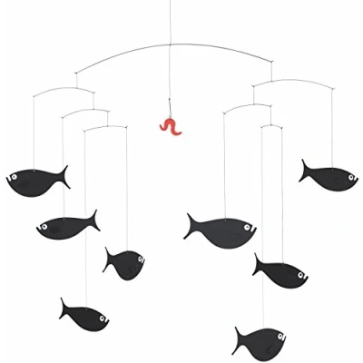 Immagine di Flensted Mobiles Shoal of Fish Mobile in acciaio, multicolore, 45 x 60 cm