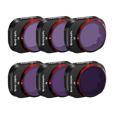 Immagine di Freewell Bright Day 6Pack ibrido ND16/PL, ND32/PL, ND64/PL, ND128/PL, ND256/PL e ND1000/PL compatibile con Mini 4 Pro Colore vivido, ricco contrasto