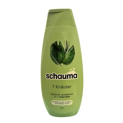 Immagine di Schauma Schwarzkopf Shampoo da donna 7 erbe vegan, confezione 2 (2 x 400 ml)