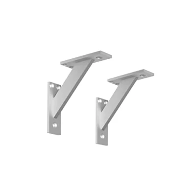 Immagine di ALUSFERA Staffe per Mensole 120 mm Reggimensola in Metallo Supporti Robusto Pesanti Reggimensole da Muro 3 Pezzi Angolari Alluminio
