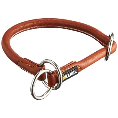 Immagine di Kerbl Roma Girocollo Rotondo in Pelle, 45 cm, Colore: Cognac
