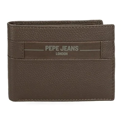 Immagine di Pepe Jeans Checkbox Portafogli e in Pelle bovina, Nero, marrone, Blu Grigio, Taglia unica,