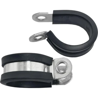 Immagine di Lumonic 5x fascette per tubi da 20mm con inserto in gomma acciaio inox V2A I cavi l&#039;avvitamento fascetta 20mm,