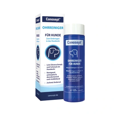 Immagine di Canosept Soluzione per la Pulizi A delle Orechhie cani 125 ml spray antisettico cura orecchie e detergente le del cane