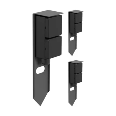 Immagine di ledscom.de 3 PIWI presa da giardino a colonna con picchetto terra per esterni, IP44, 2 vie, acciaio inox, antracite, angolare, 30 cm